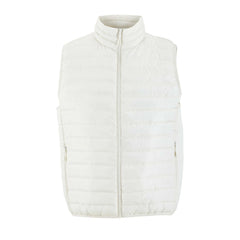 Lichtgewicht heren bodywarmer met hoge kraag - Wit