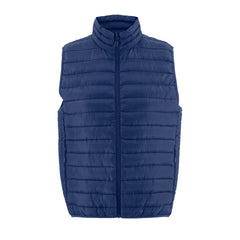 Lichtgewicht heren bodywarmer met hoge kraag - Blauw