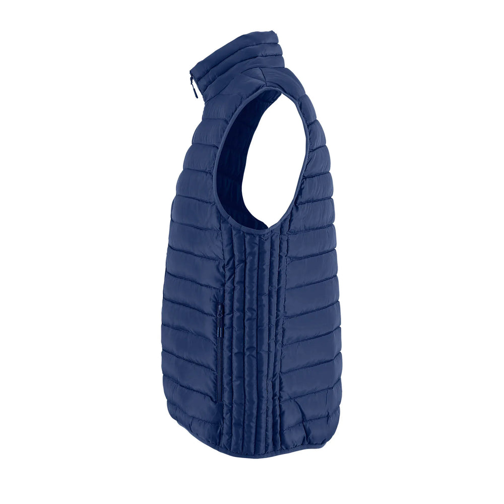 Lichtgewicht heren bodywarmer met hoge kraag - Blauw