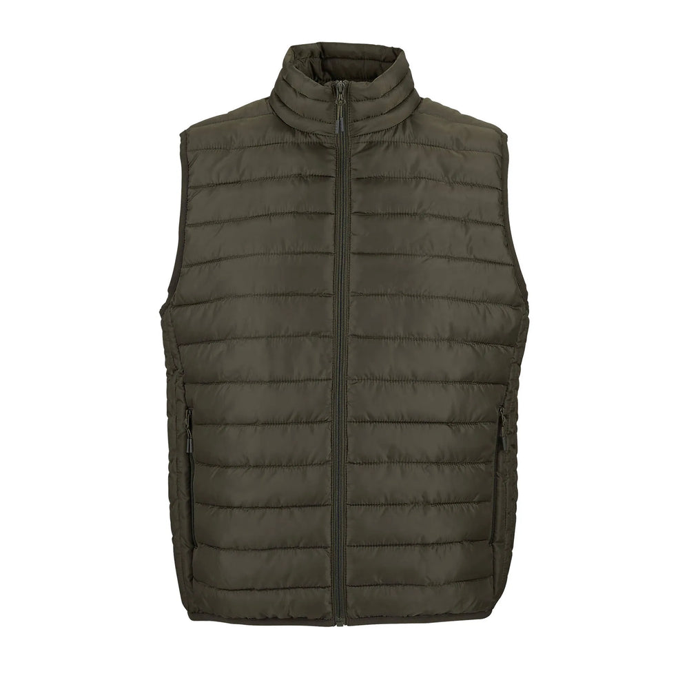 Lichtgewicht heren bodywarmer met hoge kraag - Marine groen