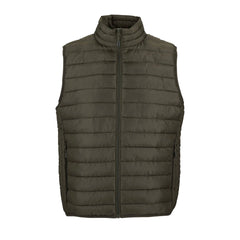 Lichtgewicht heren bodywarmer met hoge kraag - Marine groen