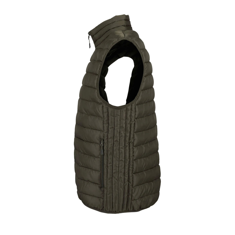Lichtgewicht heren bodywarmer met hoge kraag - Marine groen