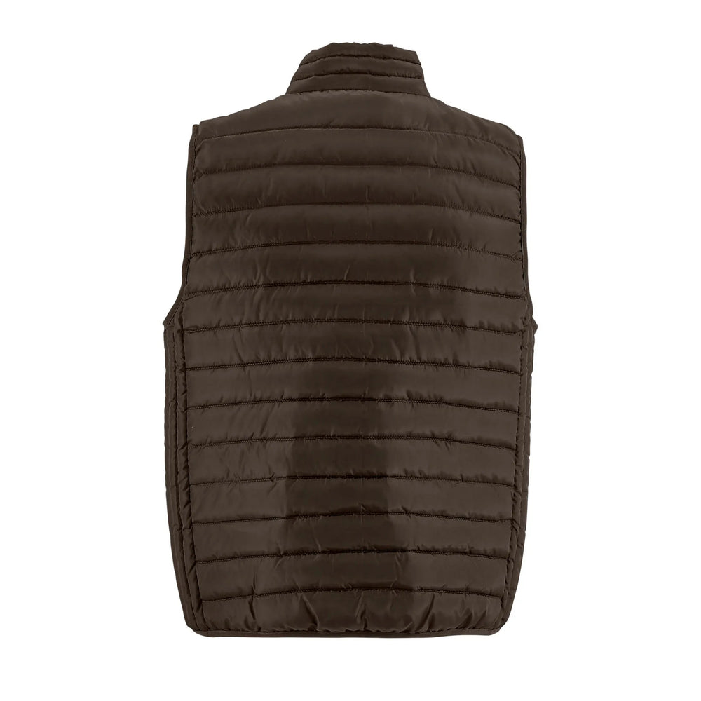 Lichtgewicht heren bodywarmer met hoge kraag - Bruin