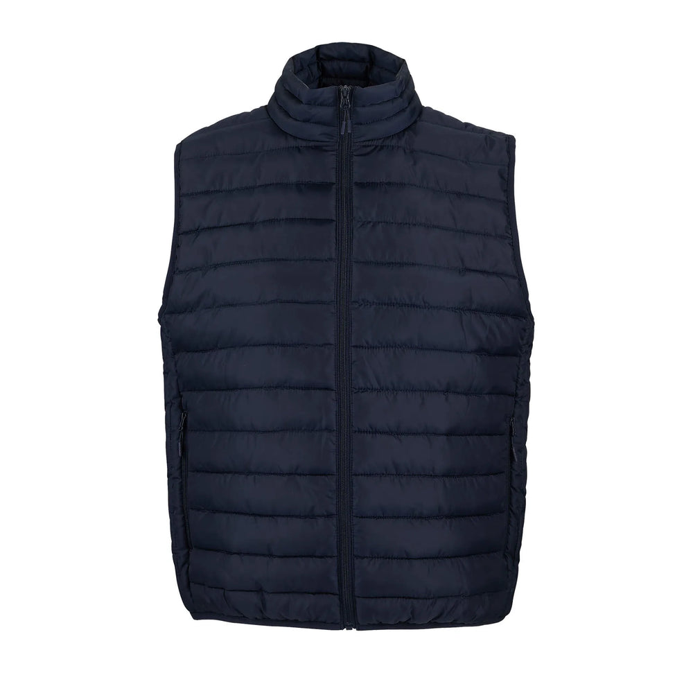 Lichtgewicht heren bodywarmer met hoge kraag - Marine blauw