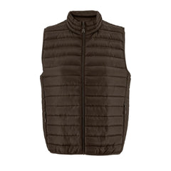 Lichtgewicht heren bodywarmer met hoge kraag - Bruin