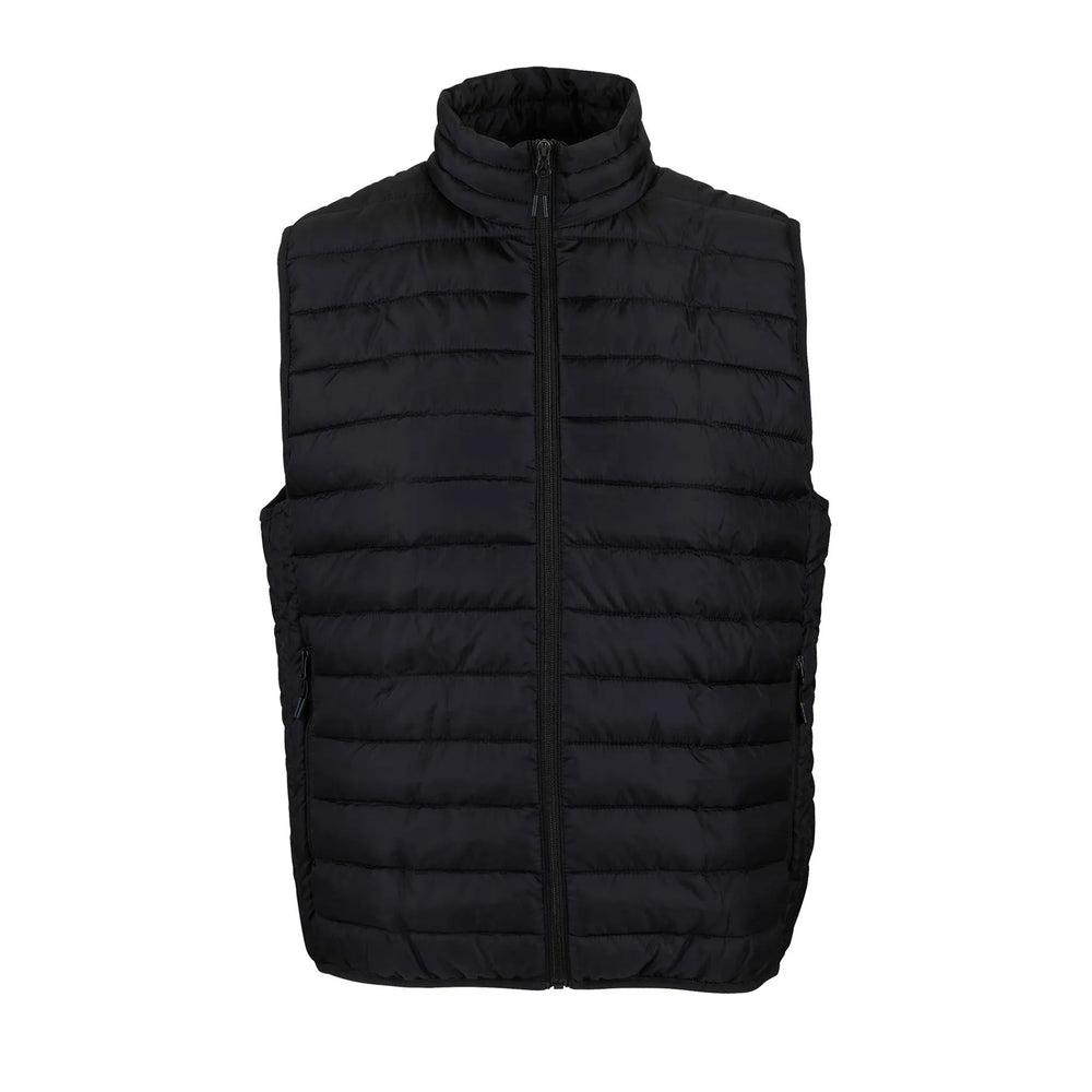 Lichtgewicht heren bodywarmer met hoge kraag - Zwart