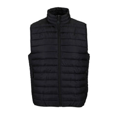 Lichtgewicht heren bodywarmer met hoge kraag - Zwart