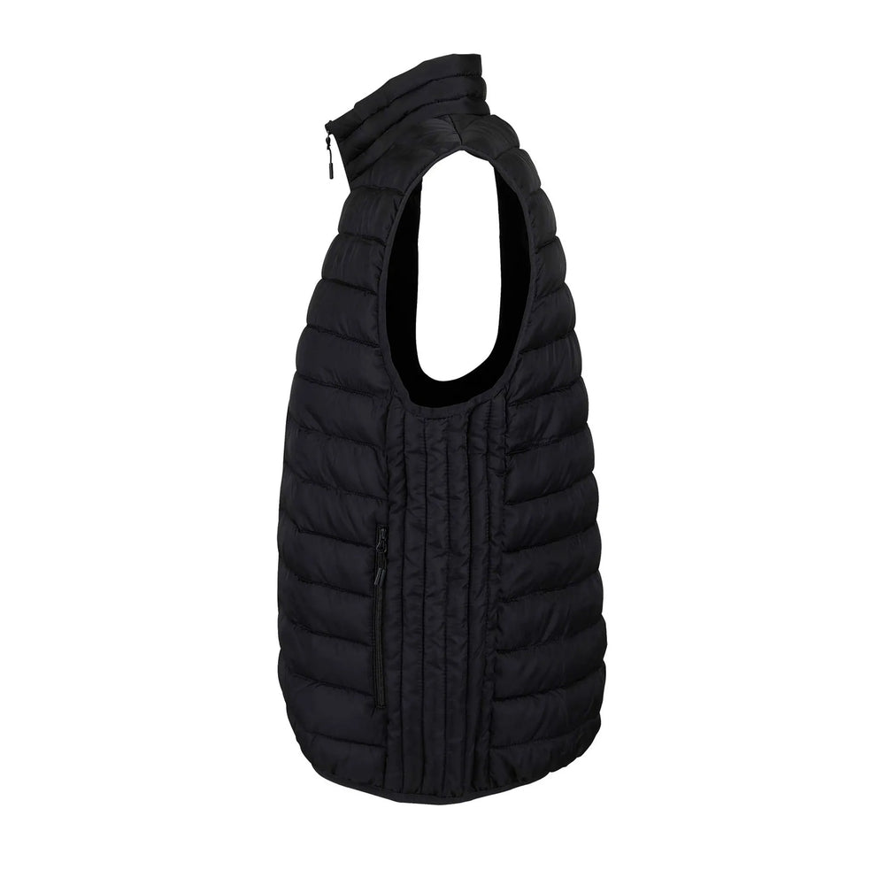 Lichtgewicht heren bodywarmer met hoge kraag - Zwart