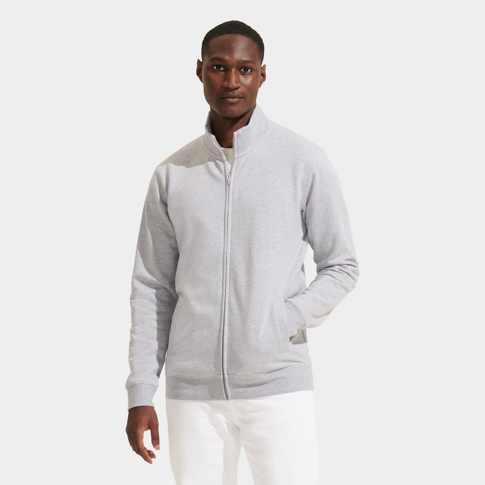 Unisex sweatvest met volledige ritssluiting - Grijs melange