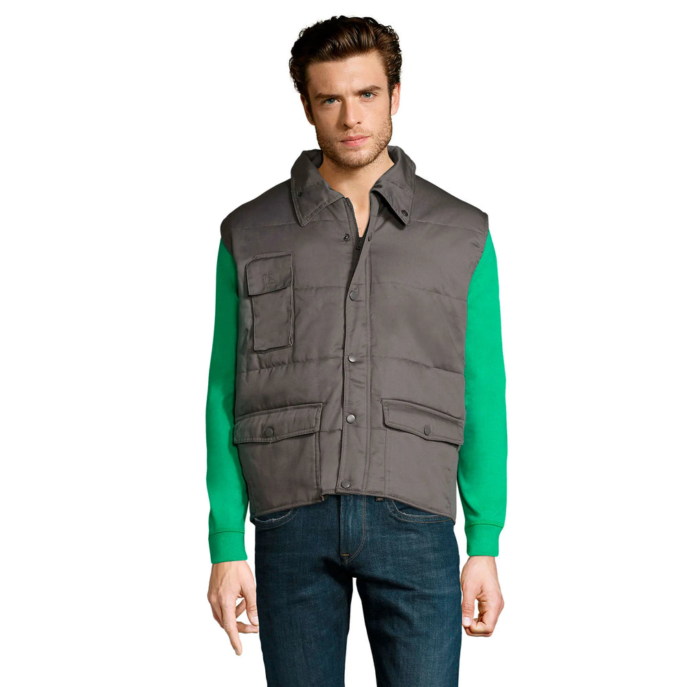 SOL'S Equinox Pro werkbodywarmer met 6 zakken - Donker grijs