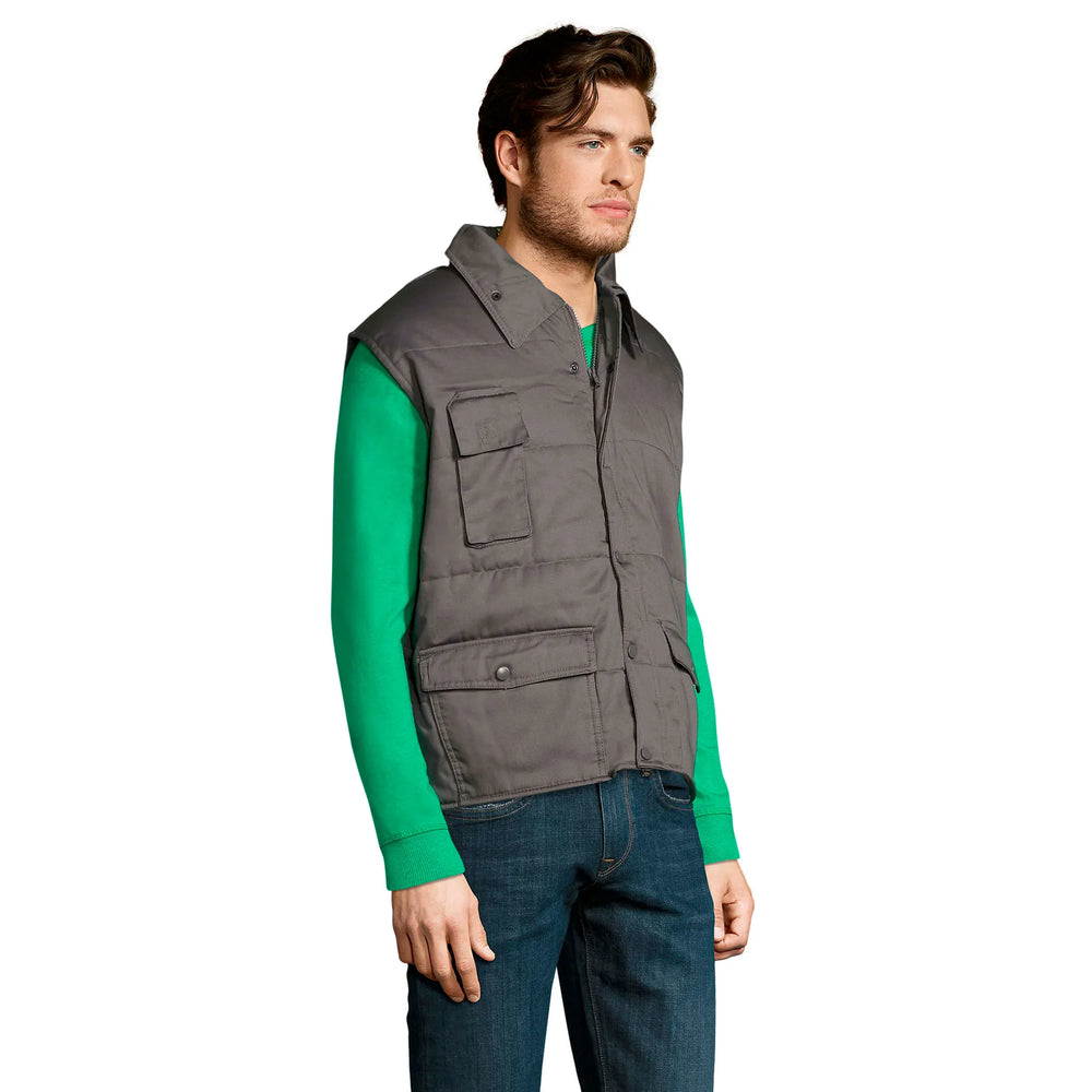 SOL'S Equinox Pro werkbodywarmer met 6 zakken - Donker grijs