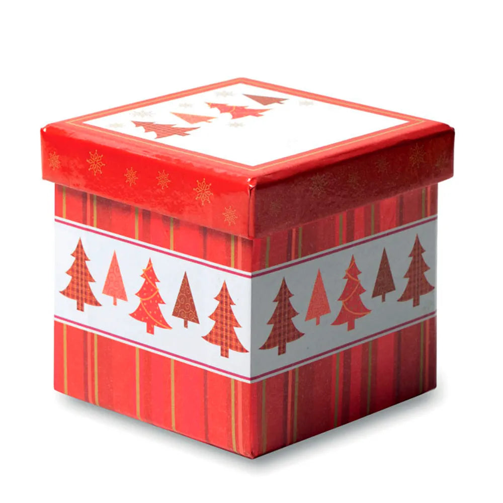 Kerstbal met parelmoeren afwerking in geschenkdoos