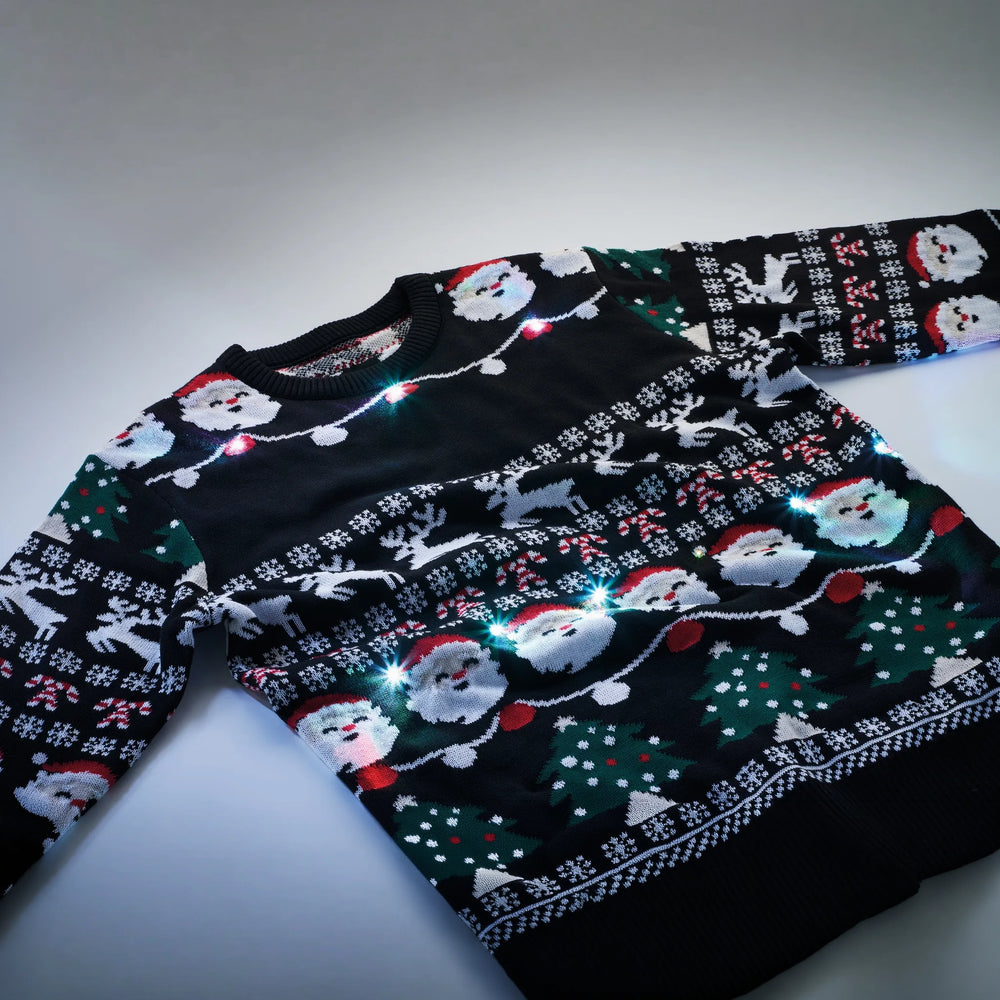 Kersttrui met 10 LED-lampjes