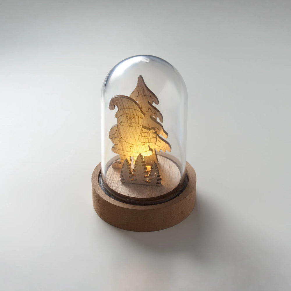 Kerstornament met LED in stolp