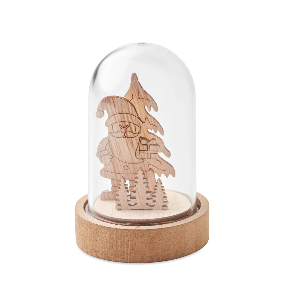 Kerstornament met LED in stolp