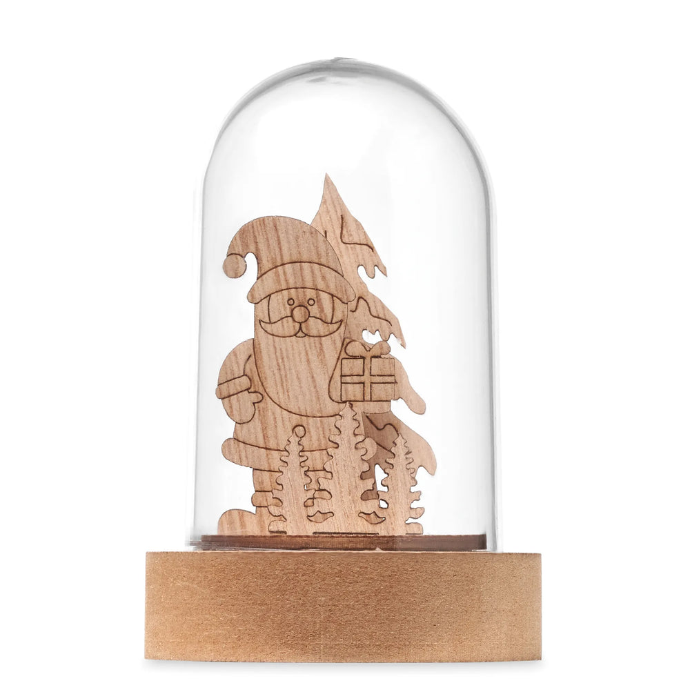 Kerstornament met LED in stolp