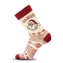 Kerstsokken met kerstmotief - Beige