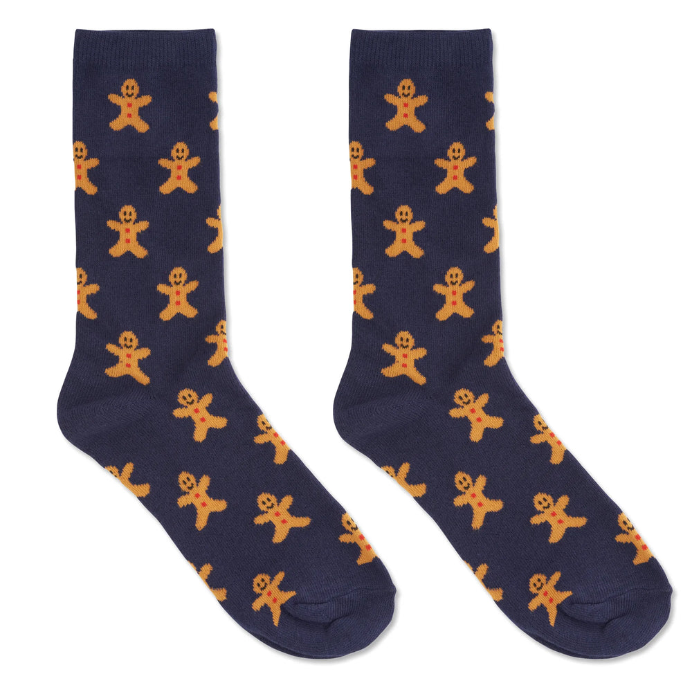 Kerstsokken met kerstmotief - Blauw