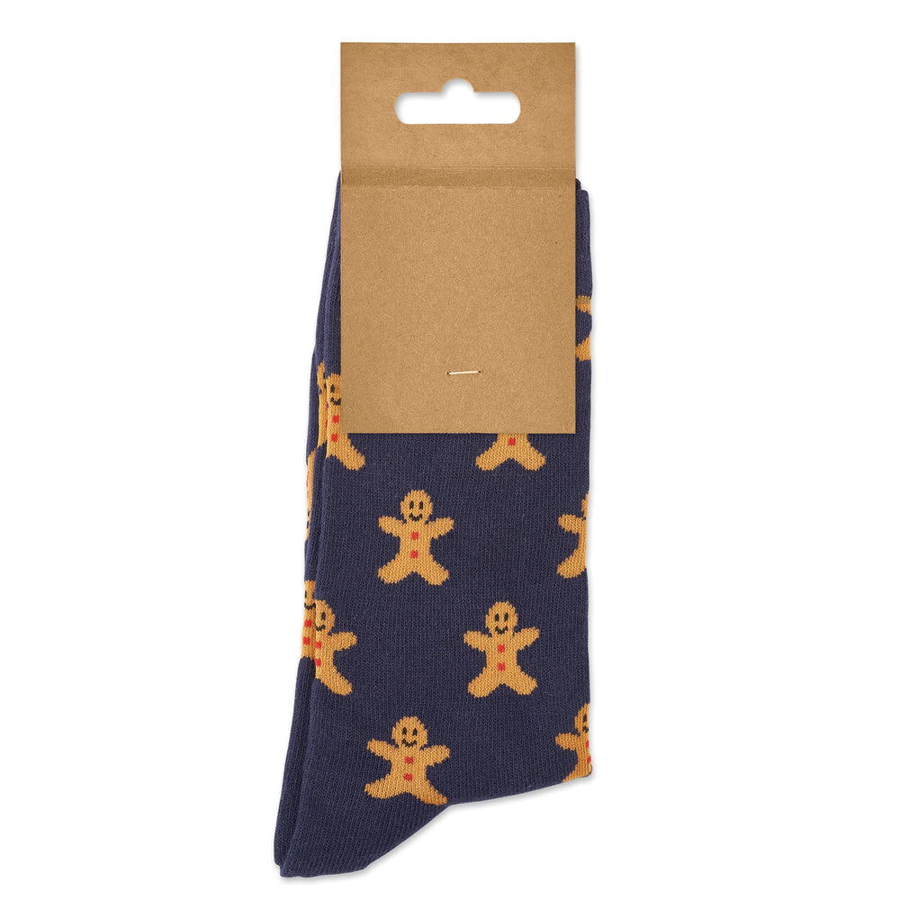 Kerstsokken met kerstmotief - Blauw