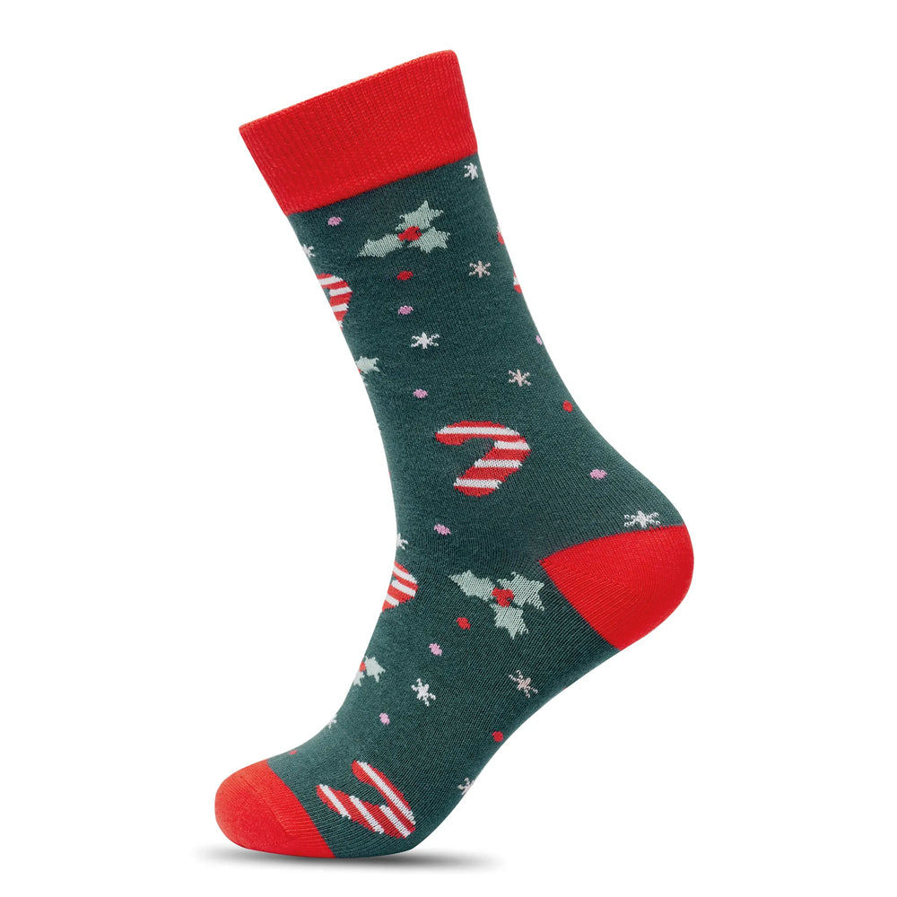 Kerstsokken met kerstmotief - Groen
