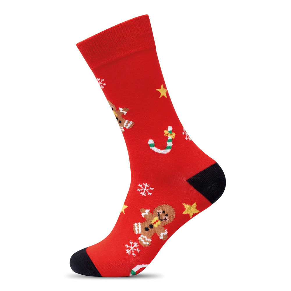 Kerstsokken met kerstmotief - Rood