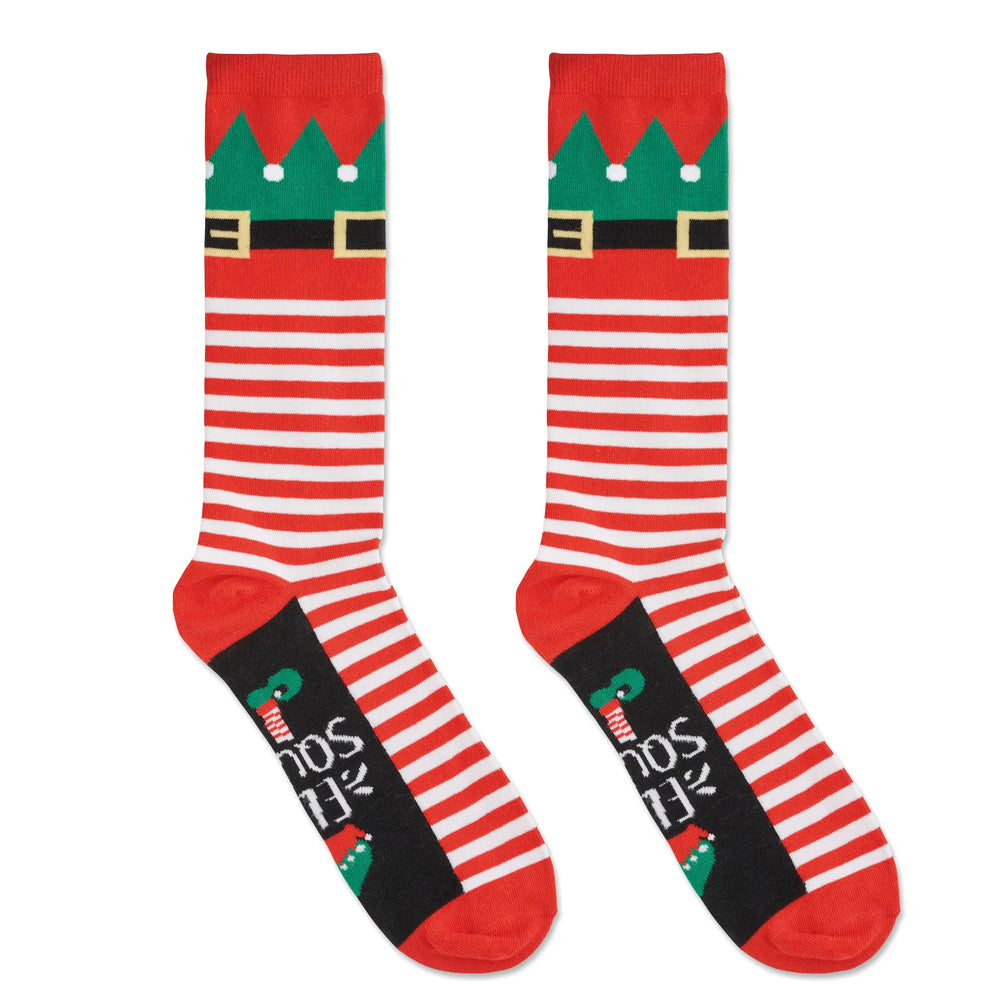 Kerstsokken met kerstmotief - Rood/Wit