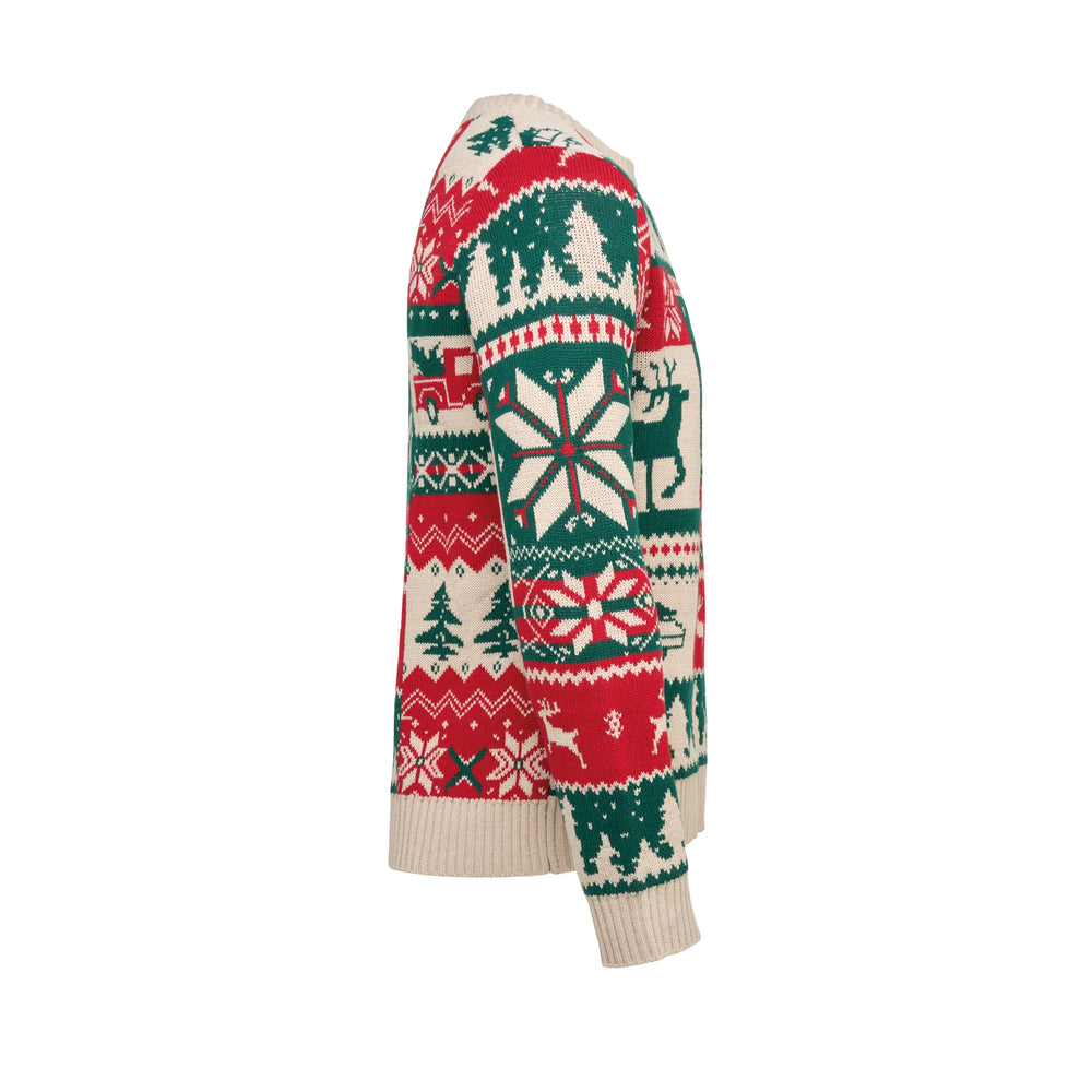 Gebreide kersttrui van acryl