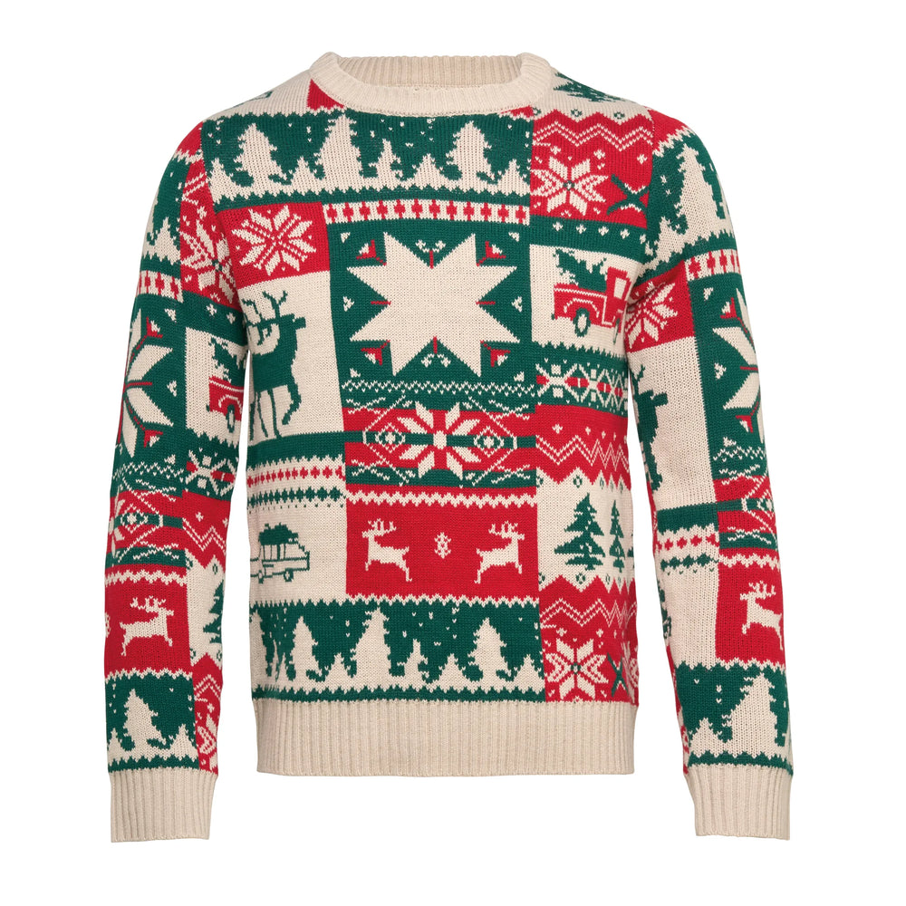 Gebreide kersttrui van acryl