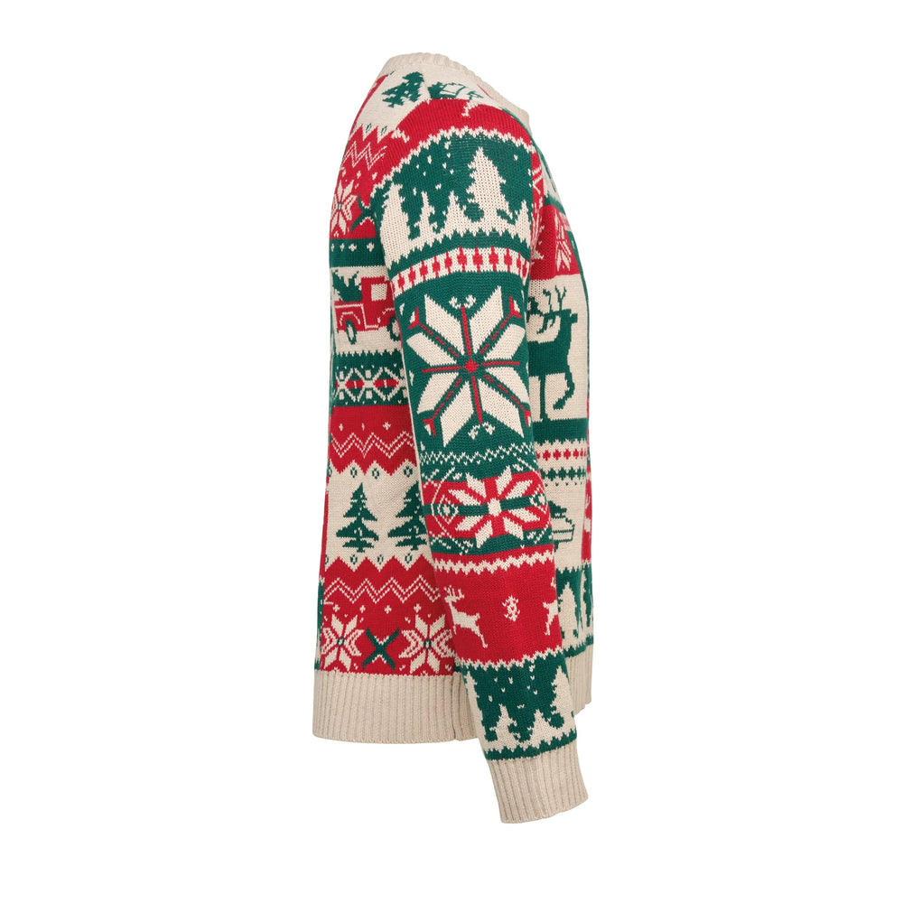 Gebreide kersttrui van acryl