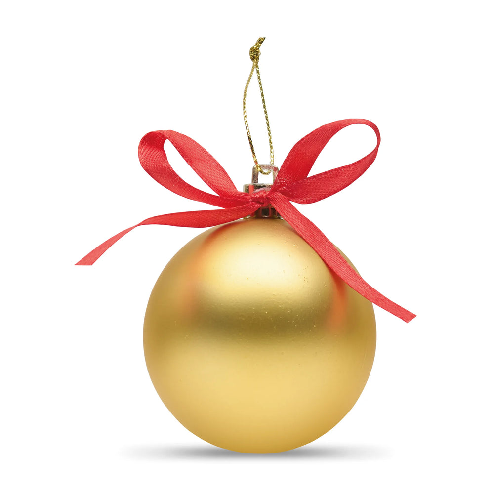 Kerstbal met geschenkdoos - Goud