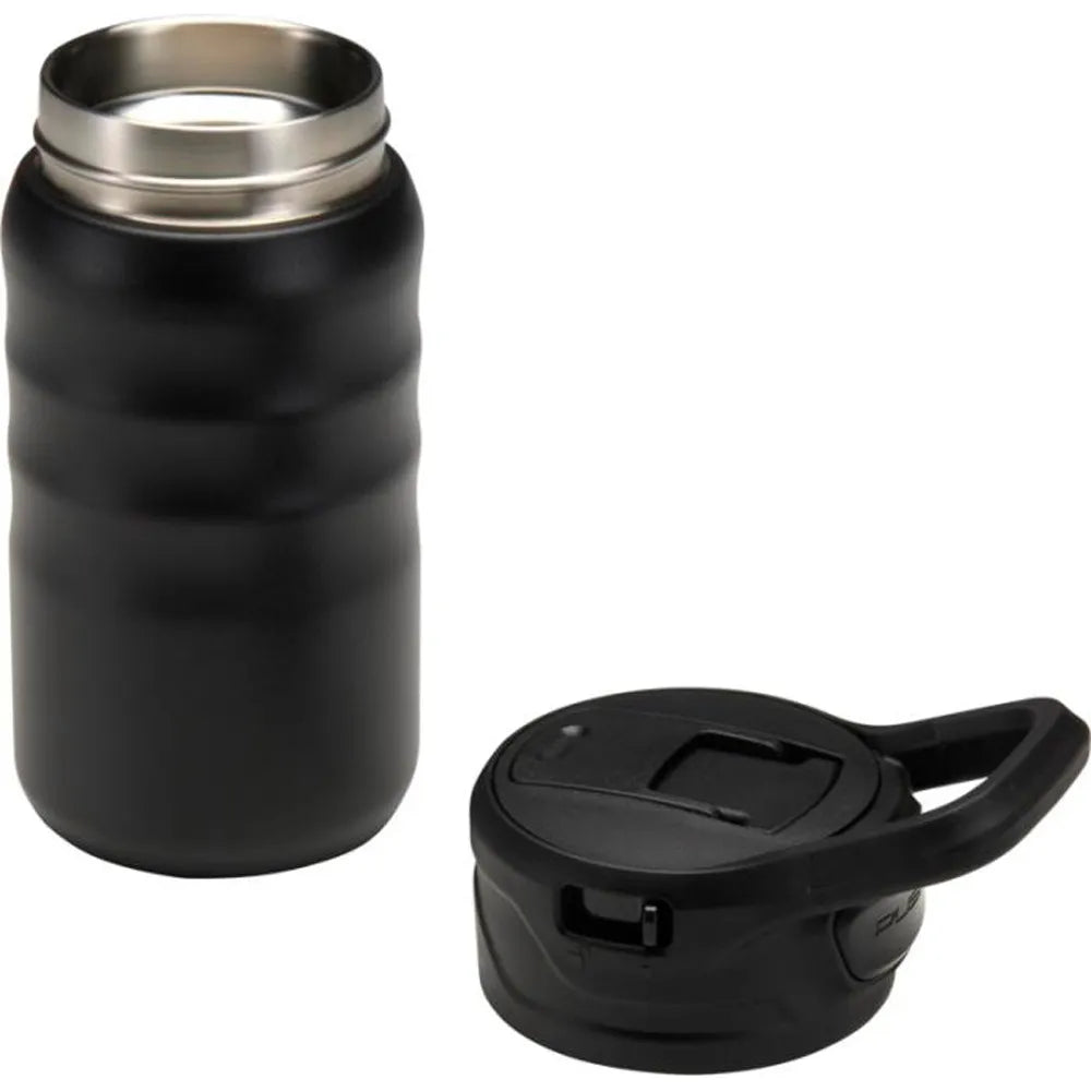 Knox 350 ml gerecyclede RVS sportfles met rietje - Zwart