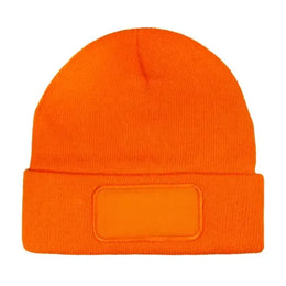 muts unisex grof gebreid oranje 201451