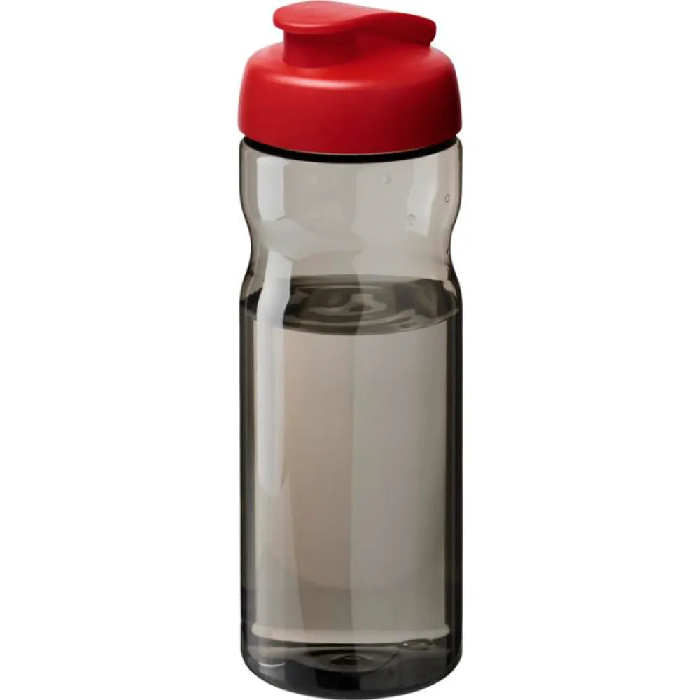 Sportfles 650 ml van Prevented Ocean Plastic - Zwart met rode dop
