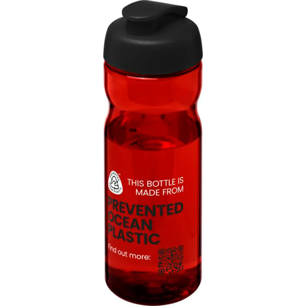 H2O Active Eco POP Base sportfles 650 ml - Rood met zwarte dop