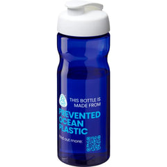 H2O Active Eco POP Base sportfles 650 ml - Blauw met witte dop