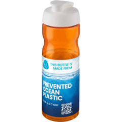 H2O Active Eco POP Base sportfles 650 ml - Oranje met witte dop