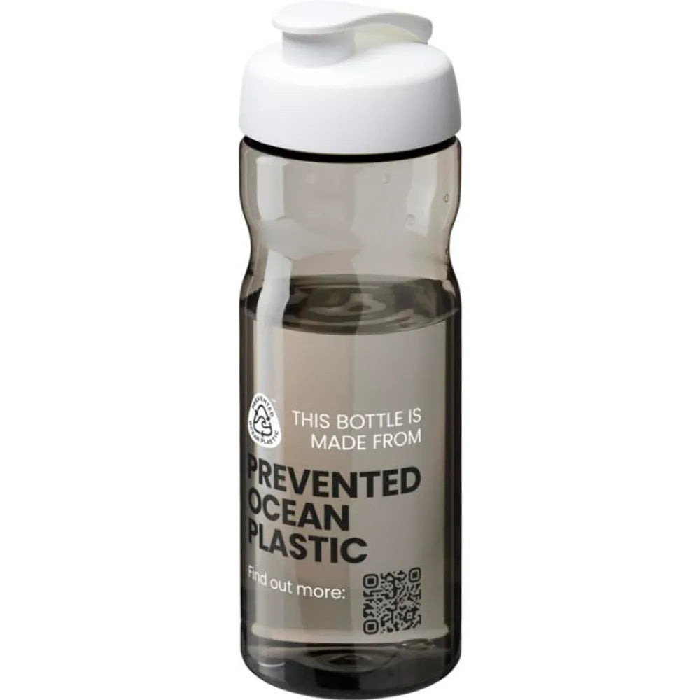 H2O Active Eco POP Base sportfles 650 ml - Rookgrijs met witte dop