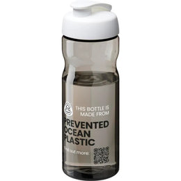 H2O Active Eco POP Base sportfles 650 ml - Rookgrijs met witte dop
