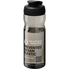 H2O Active Eco POP Base sportfles 650 ml - Rookgrijs met zwarte dop