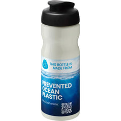 H2O Active Eco POP Base sportfles 650 ml - Wit met zwarte dop