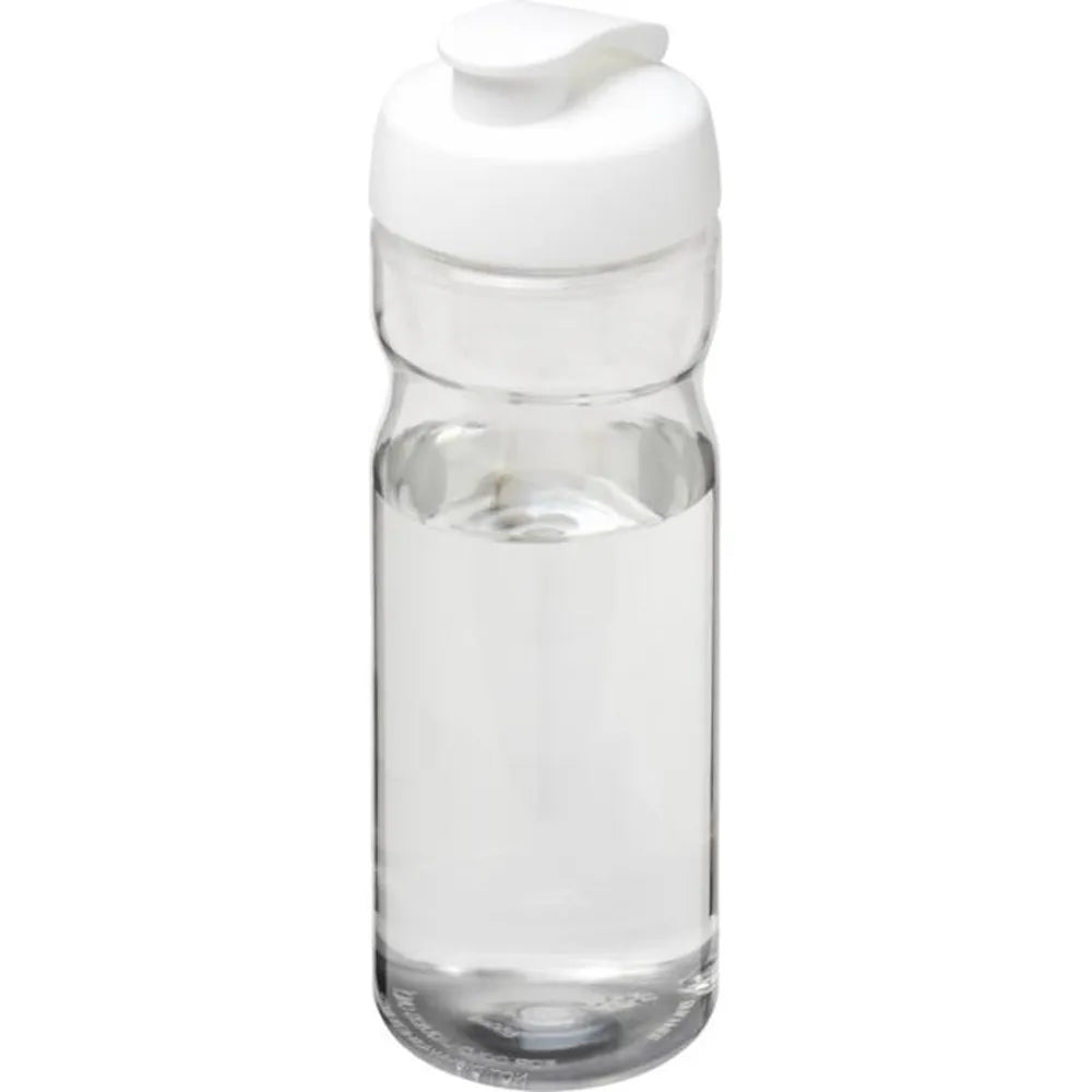 H2O Active Eco POP Base sportfles 650 ml - Transparant met witte dop