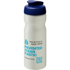 H2O Active Eco POP Base sportfles 650 ml - Wit met blauwe dop