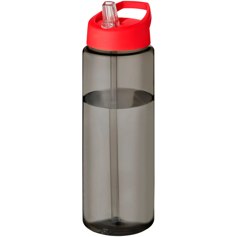 Sportfles 850 ml van Prevented Ocean Plastic met rode dop, Houtskool - 20210486