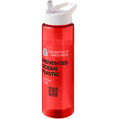 Sportfles 850 ml van Prevented Ocean Plastic - Rood met witte dop