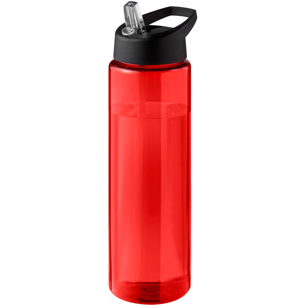 Sportfles 850 ml van Prevented Ocean Plastic met zwarte dop, Rood - 20210486