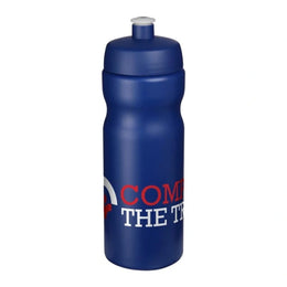 Baseline sportfles 650 ml met morsvrije drinktuit - Blauw met blauwe dop