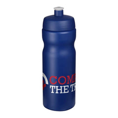 Baseline sportfles 650 ml met morsvrije drinktuit - Blauw met blauwe dop