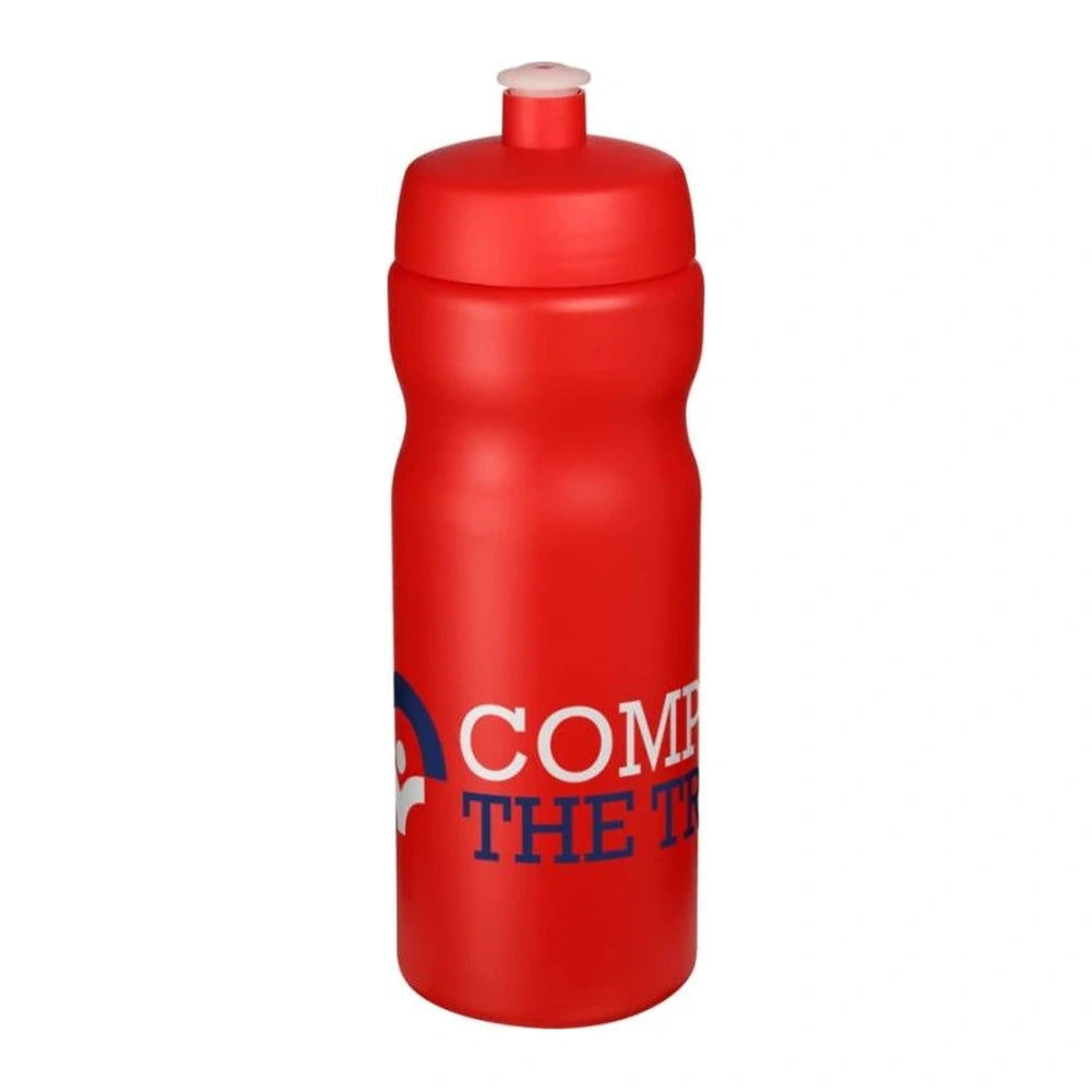 Baseline sportfles 650 ml met morsvrije drinktuit - Rood met rode dop