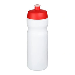 Baseline sportfles 650 ml met morsvrije drinktuit en rode dop, Wit - 2021068414