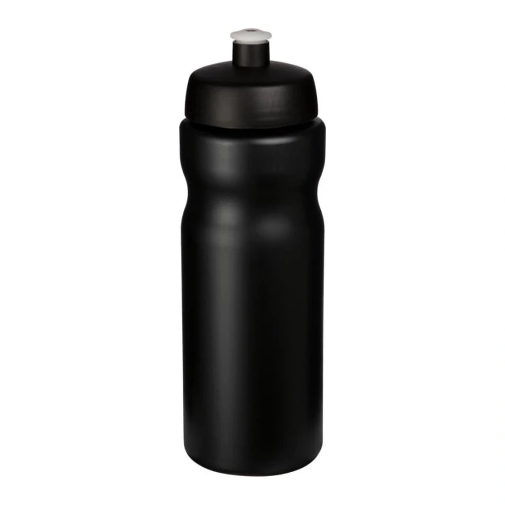 Baseline sportfles 650 ml met morsvrije drinktuit - Zwart met zwarte dop